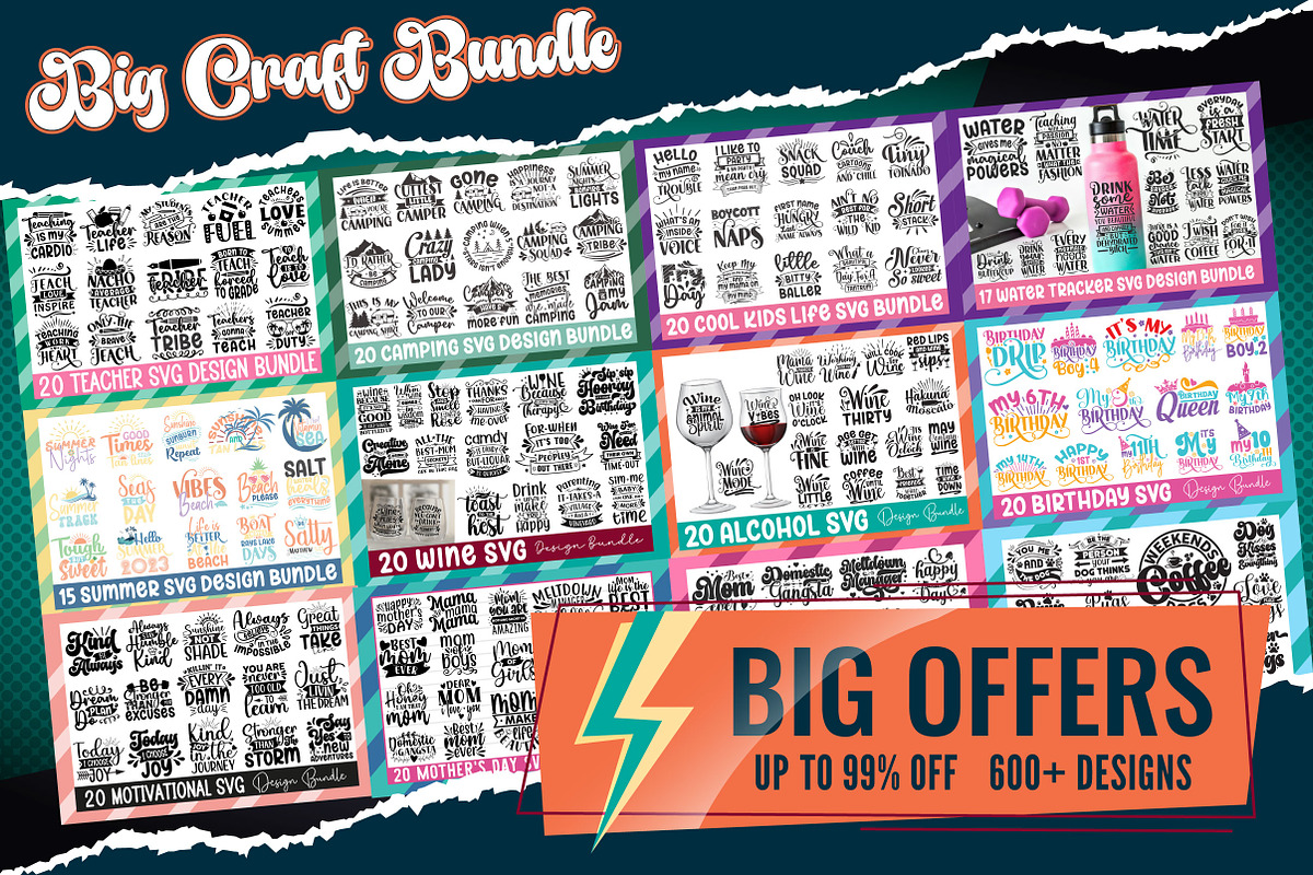 Big Craft SVG Bundle, a Work Illustration by Libby Wishes