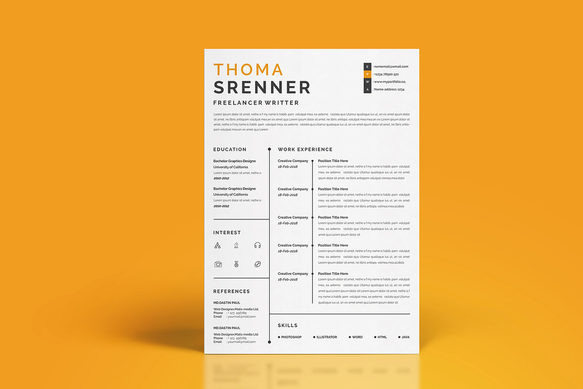 Resume Template Pack | Word, Pages, a Resume Template by Blackcloud_Creations (Photo 2 of 7)