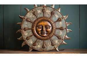 fashioned vintage sun face ai, an Arts & Entertainment Photo by pikepicture