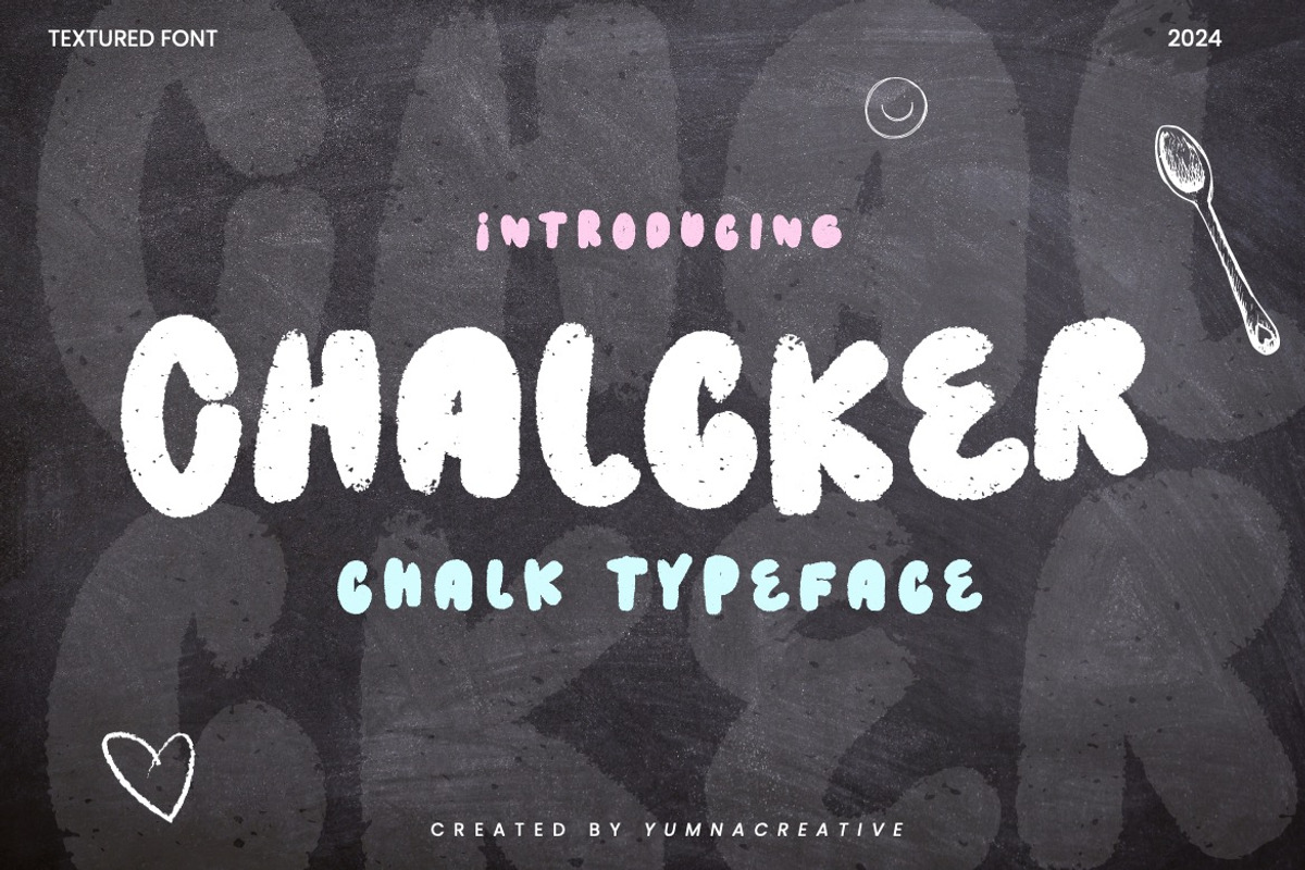 Chalcker - Chalk Brush Font, a Handwritten Font by Dhabee (Photo 1 of 10)