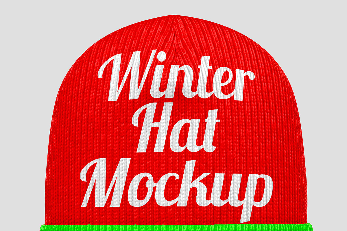 Winter Hat Mockup - 8 views, a Hat Mockup by Illusiongraphic (Photo 12 of 19)