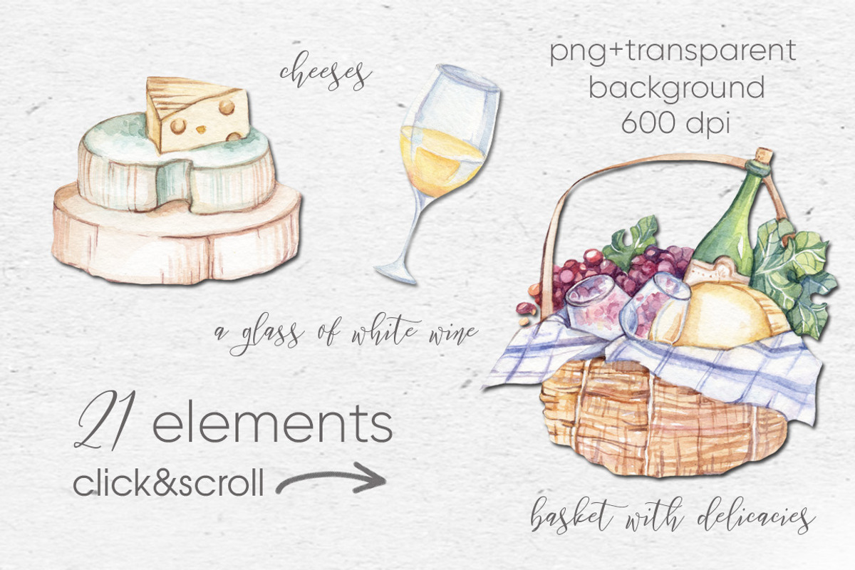 Watercolor Picnic in Tuscany, an Illustration by S_ARTLOVE (Photo 2 of 7)