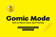Comic Mode - Warm & Soft font family, a Sans Serif Font by Ridha-38.lineart
