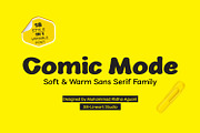 Comic Mode - Warm & Soft font family, a Sans Serif Font by Ridha-38.lineart (Thumbnail 1 of 9)