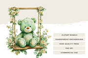 Watercolor Teddy Bear Clipart, an Object Illustration by Design Scotch (Thumbnail 7 of 9)