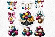 Christmas Baubbles Cliparts, a Seasonal Illustration by ThatsDesignArt (Thumbnail 12 of 16)