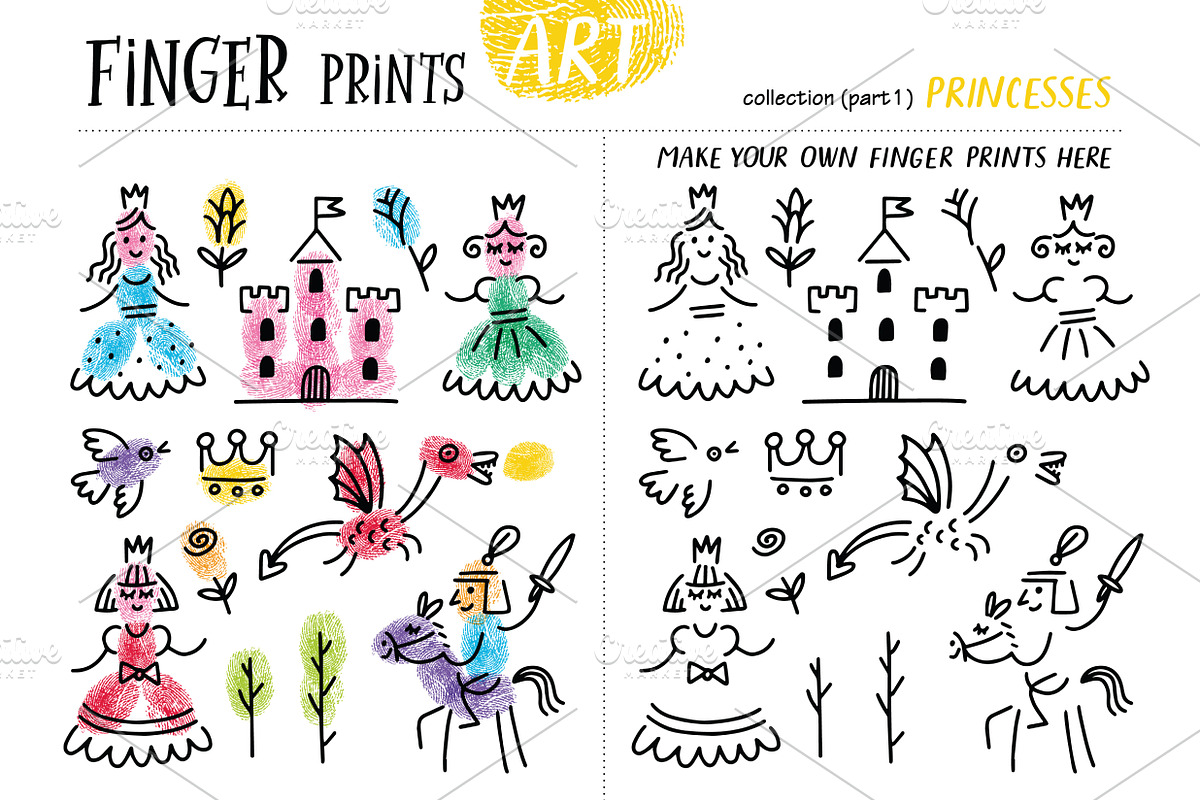 Finger prints ART (part 4), an Education Illustration by Alena Razumova (Photo 8 of 13)