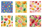 Summer Fruity Fun Seamless Pattern, a Pattern Graphic by CreationArt (Thumbnail 2 of 7)