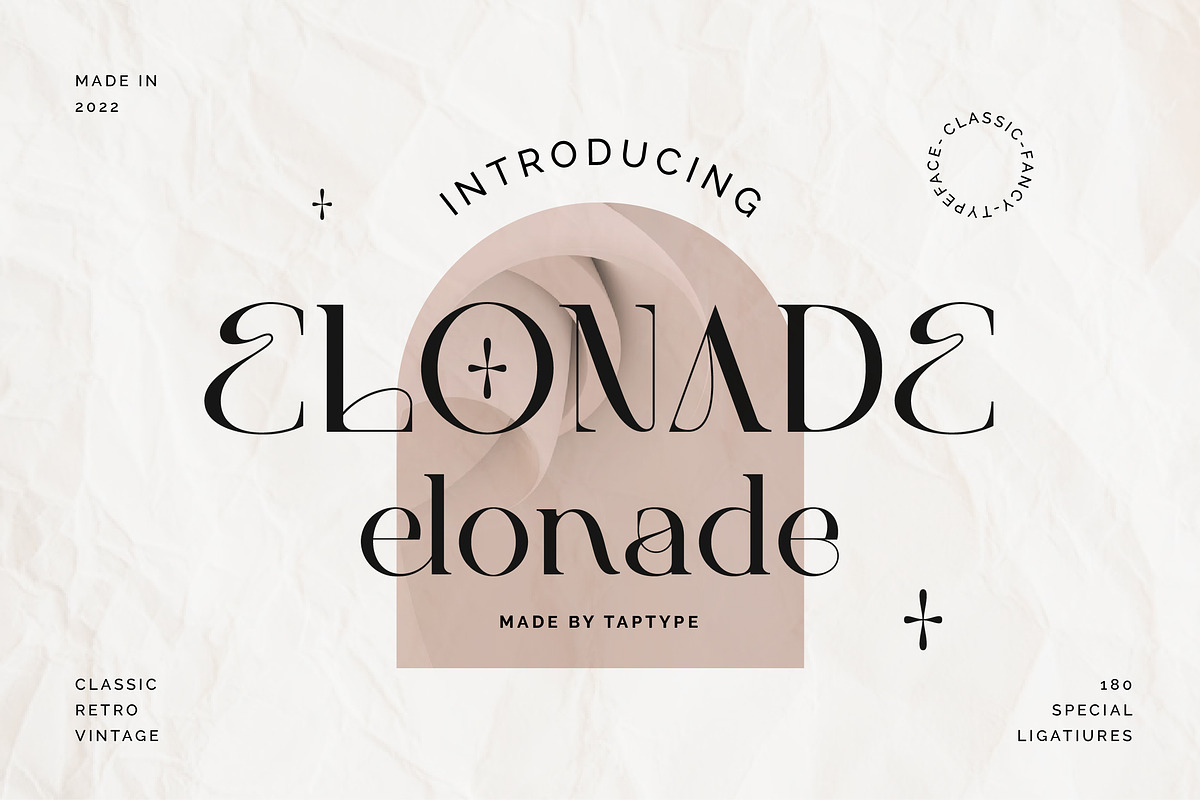 Elonade - Classic Serif Display Font, a Serif Font by Vesvocrea (Photo 1 of 11)