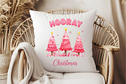 Hooray Christmas Pink Christmas Tree, an Illustration by DreamCafeArt (Thumbnail 5 of 6)