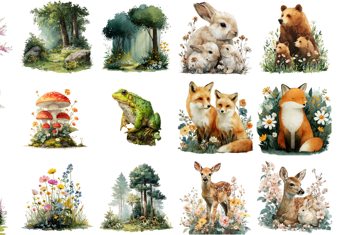 Watercolor Spring Clipart Bundle, an Illustration by DreamArtGraphic (Photo 2 of 4)
