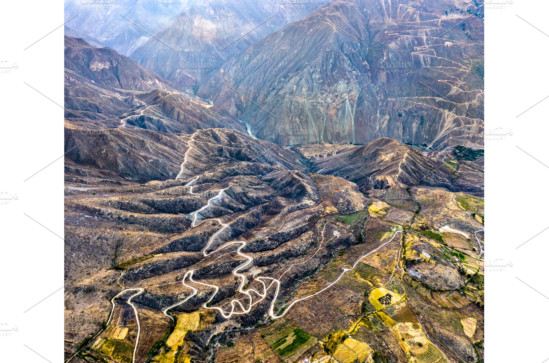 Winding road in the Colca Canyon in, a Nature Photo by Leonid Andronov