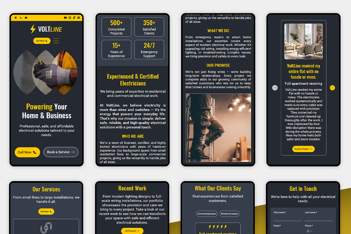 Electrician Wix Studio Website preview 8