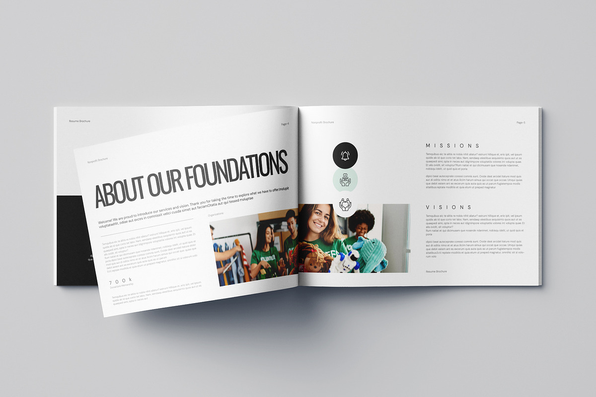 Nonprofit Charity Brochure Landscape, a Brochure Template by Pixelpick (Photo 6 of 9)