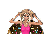 Young woman relaxing. Fashion Girl, a Graphic by Natalya_Mona_Art (Thumbnail 10 of 11)