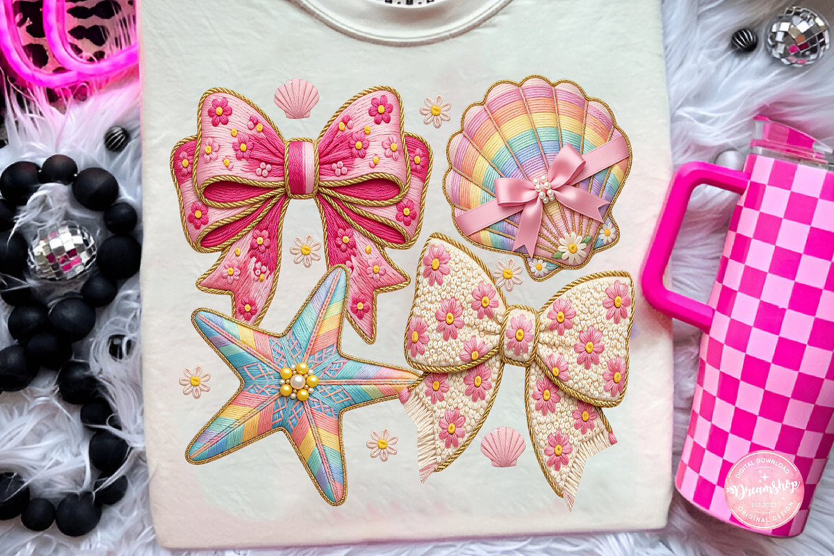 Seashell Summer Patchwork Shirt, an Illustration by CreationArt (Photo 1 of 5)