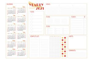 Yearly 2021 Checklist Page Design