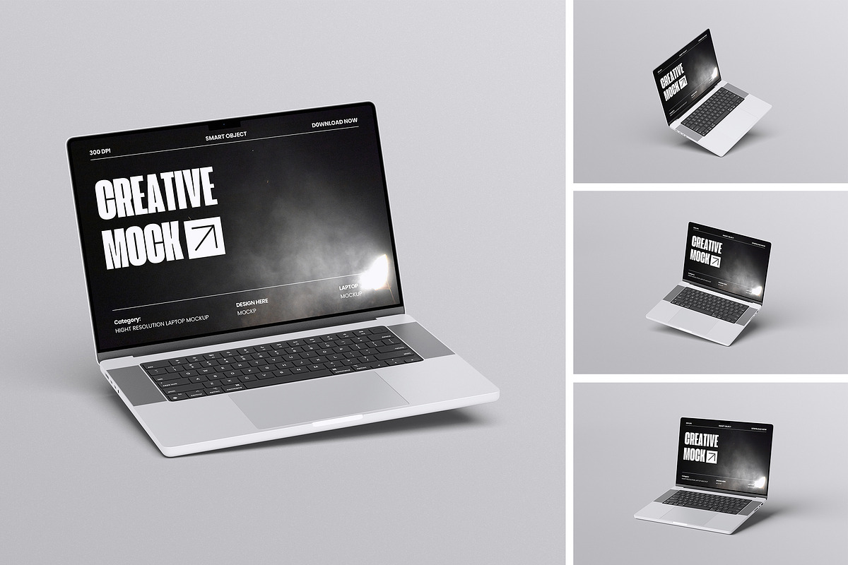 Laptop Mockup, a Wearable Device Mockup by Afif_studio (Photo 1 of 5)