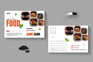 Delicious Food Restaurant Postcard, a Card Template by MightyDesign