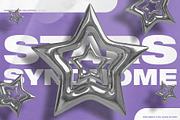 Chrome Stars Collection - 34 Png, an Object Graphic by Hainz Studio (Thumbnail 8 of 10)