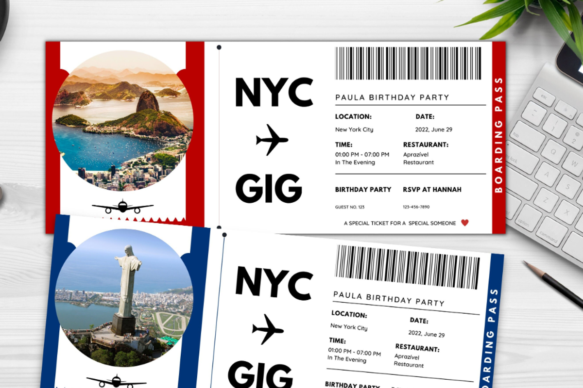 Editable Boarding Pass Template, a Card Template by YasdeyDesigns (Photo 1 of 8)