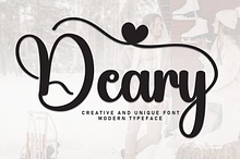 Deary | Script Font