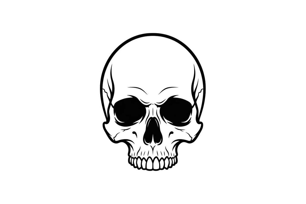 50 Skull Head Silhouette Vector Bund, an Illustration by Creativeshirt (Photo 45 of 51)