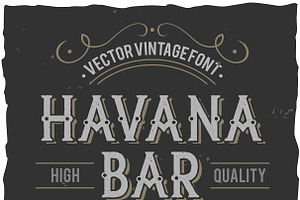 Vintage Label Typeface Havana