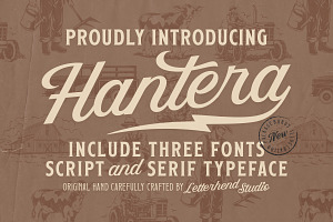 Hantera Vintage Typeface, a Script Font by Letterhend Studio