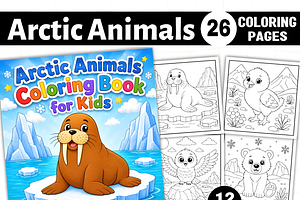 Arctic Animals Coloring Book, an Animal Illustration by Coco Bloom