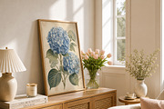 Vintage Blue Hydrangea Botanical Art, a Decorative Illustration by elfy creative (Thumbnail 3 of 6)