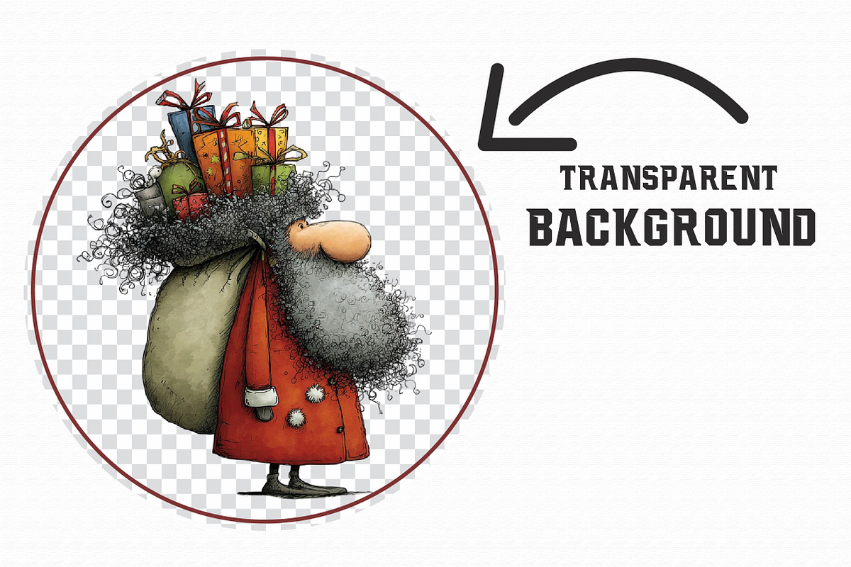 Whimsical Santa Clipart, an Illustration by Libby Wishes (Photo 7 of 9)