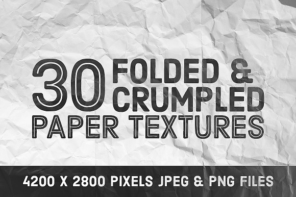30 Folded & Crumpled Paper Textures preview 6