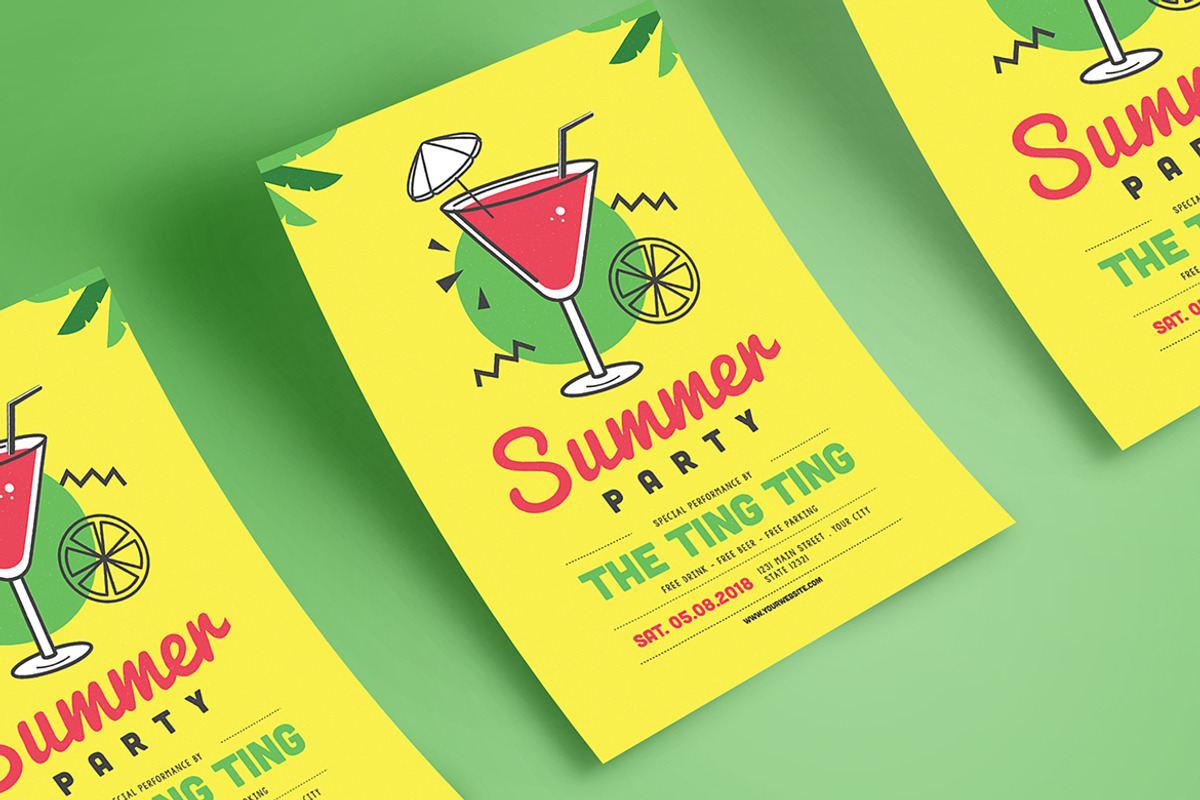 Summer Party Flyer, a Flyer Template by Guuver (Photo 1 of 3)
