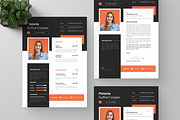 Orangety Creative CV Resume, a Resume Template by Annora Studio (Thumbnail 5 of 5)