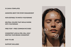 Mila Instagram Stories Canva