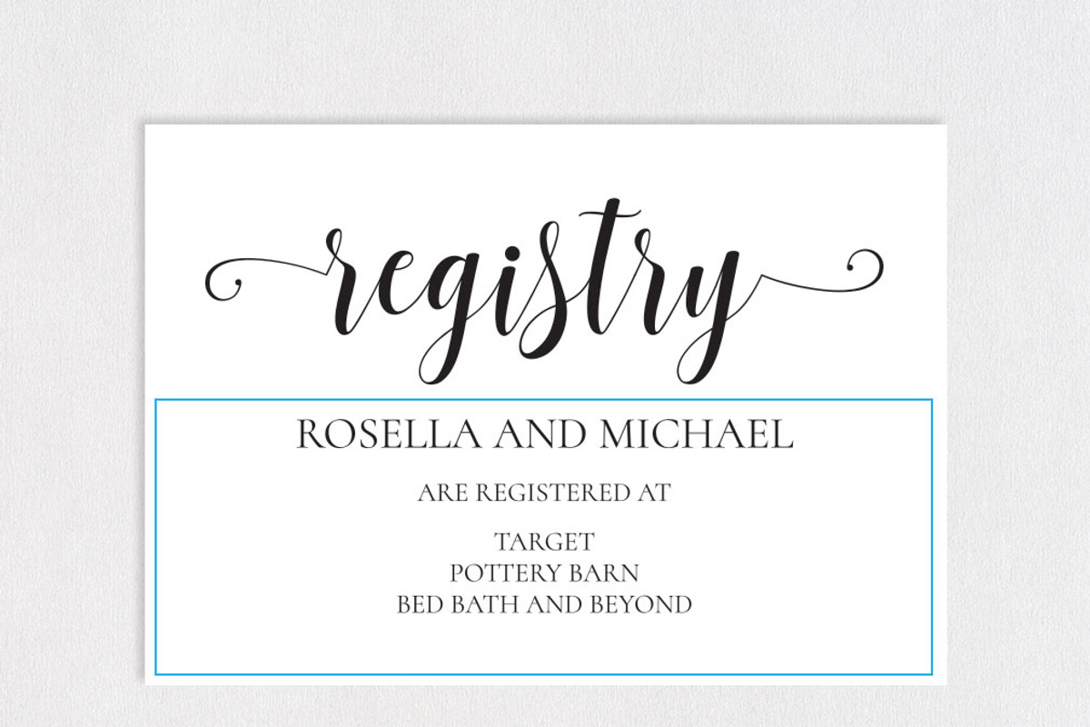 Registry Cards Editable SHR456, an Invitation Template by Shafura_Wedding (Photo 4 of 5)