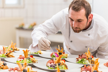 Male chef featuring chef, food, and decorate, a Person Photo by Grafvision photography