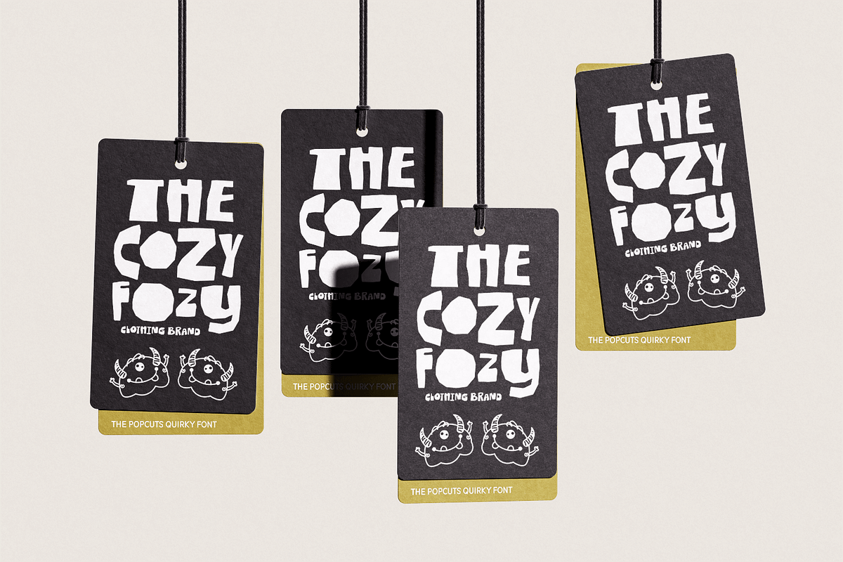 The Popcuts – A Quirky Cutout Font, a Handwritten Font by Get Studio (Photo 6 of 8)