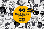 Hand drawn people characters, a Person Illustration by NatBurger (Thumbnail 1 of 3)