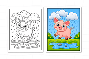 Farm Animals Coloring Pages for Kids, an Animal Illustration by Coco Bloom (Thumbnail 5 of 8)