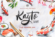 Kayto - Calligraphy Font Bundle, a Script Font by dexsarharryfonts (Thumbnail 1 of 21)