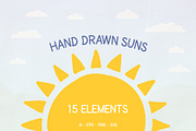 Hand Drawn Suns, an Object Illustration by PixMarket (Thumbnail 1 of 4)