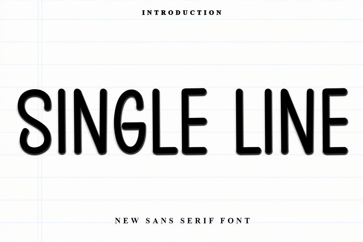 Single Line, a Sans Serif Font by InermediaSTUDIO (Photo 1 of 8)