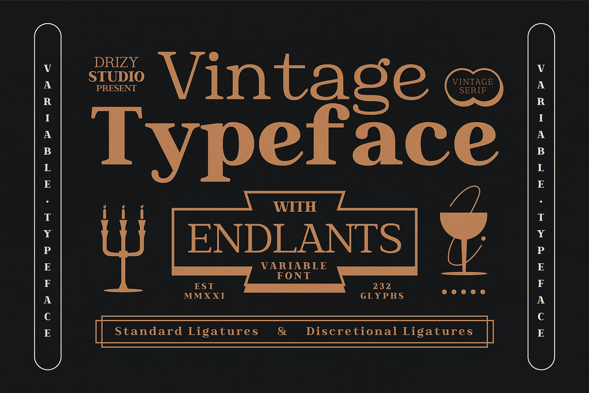 Endlants, a Serif Font by Drizy (Photo 2 of 9)