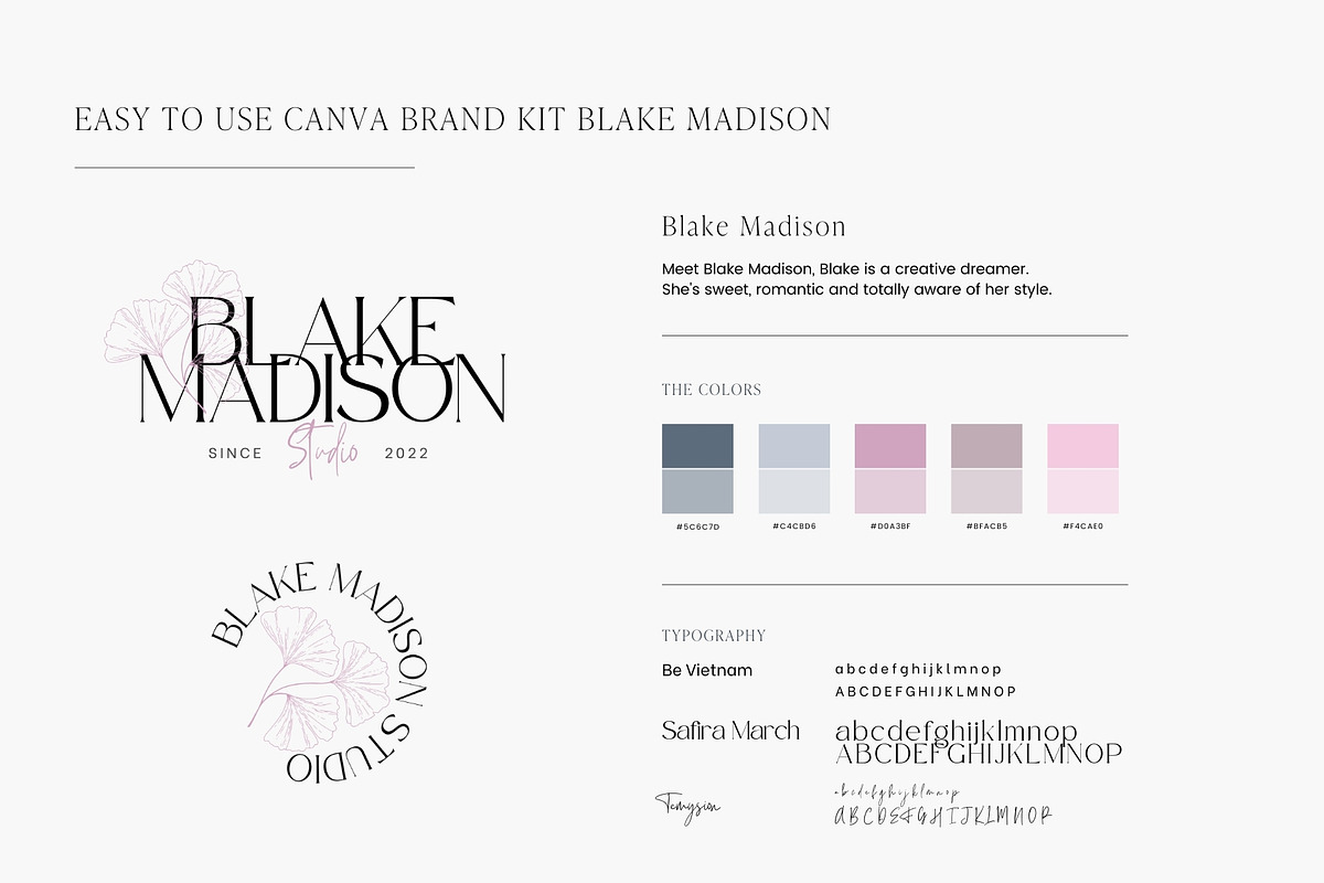 Canva DIY Brand Blake Madison, a Branding & Logo Template by Brand & Palms (Photo 3 of 17)