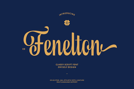 ED Fenelton - Classy Script Font, a Font by Emyself Design