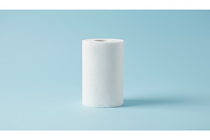 White paper towel roll on a clean, a Background Photo by Igor Tichonow