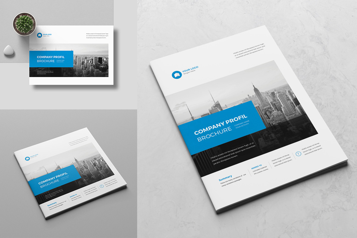 Clean & Modern Brochure | 3 Sizes, a Brochure Template by Pro-Gh (Photo 1 of 28)