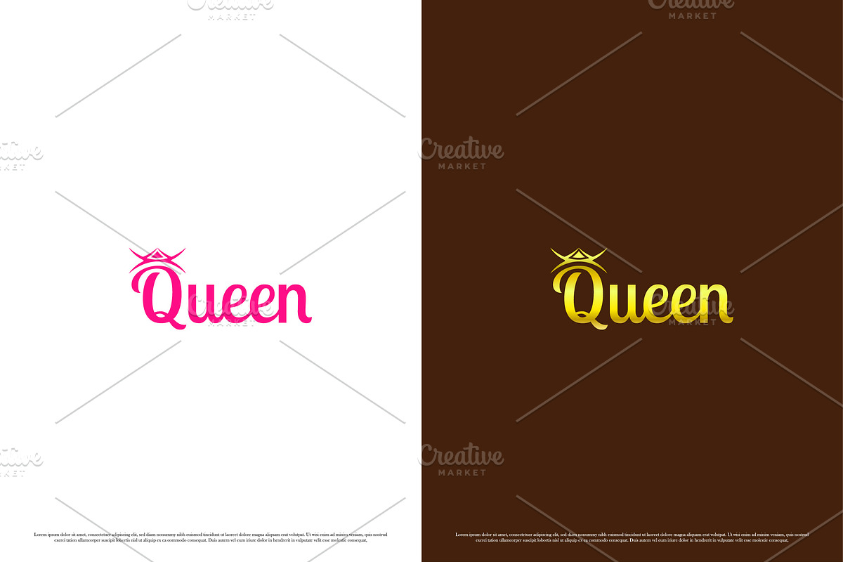 Queen Logotype Design Illustration, a Branding & Logo Template by Morvana Crew